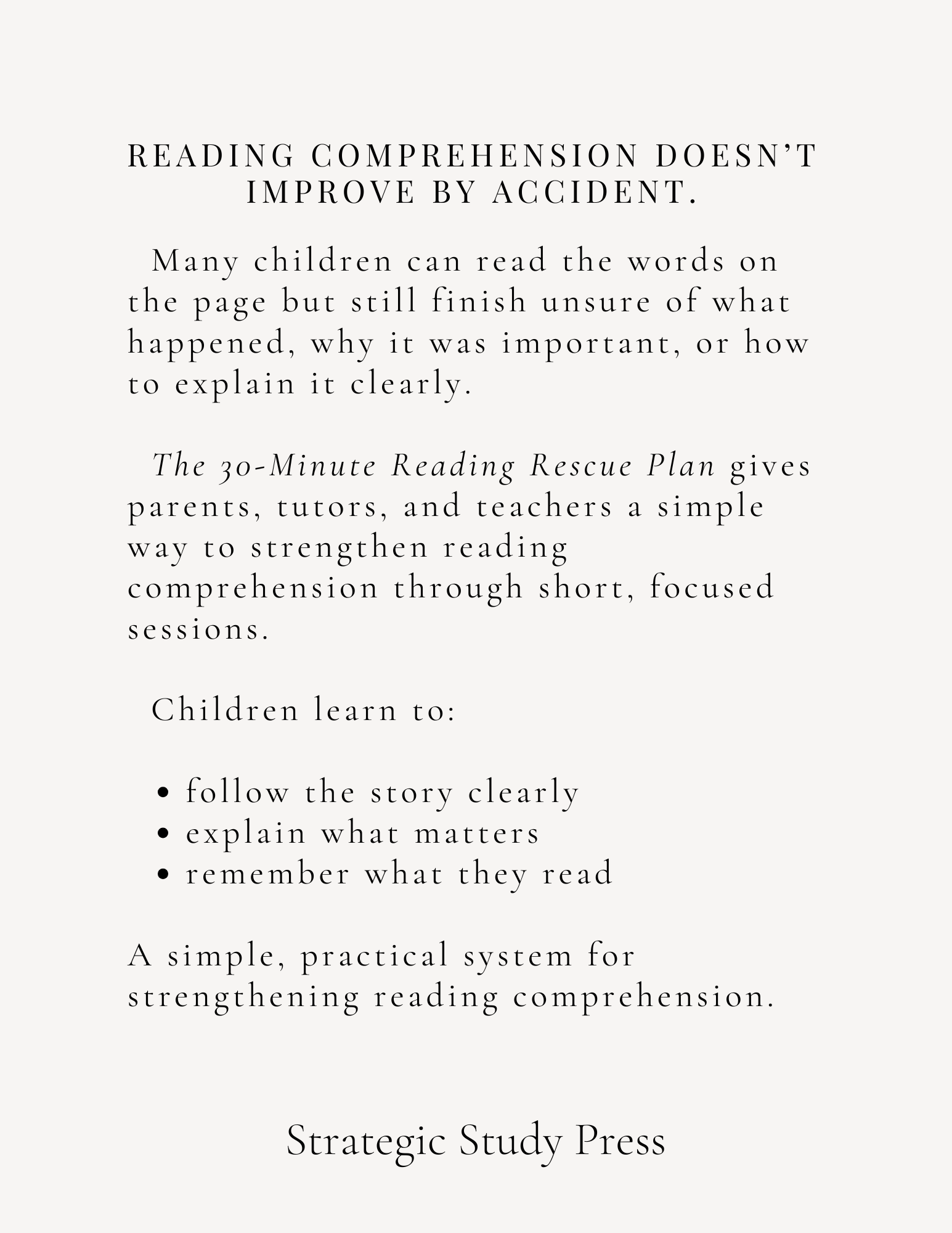 The 30-Minute Reading Rescue Plan