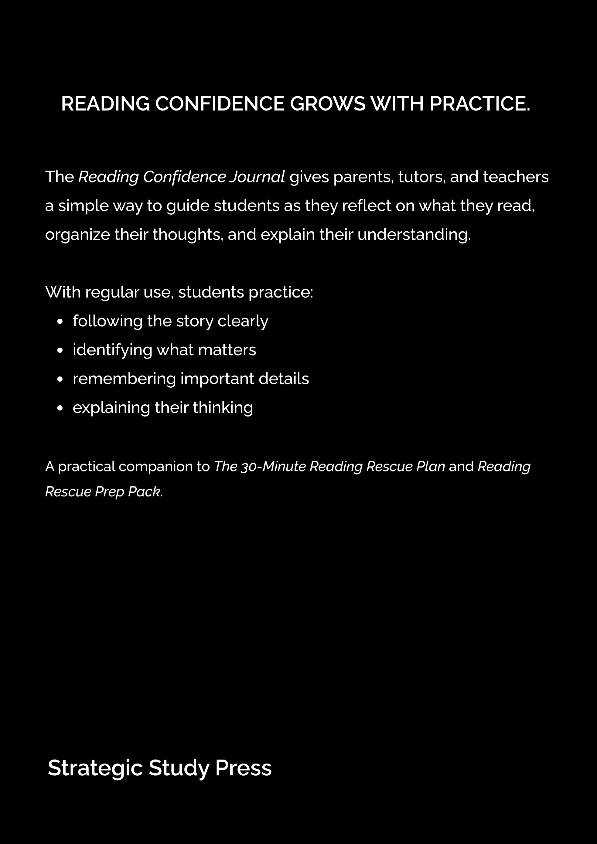 The Reading Confidence Journal