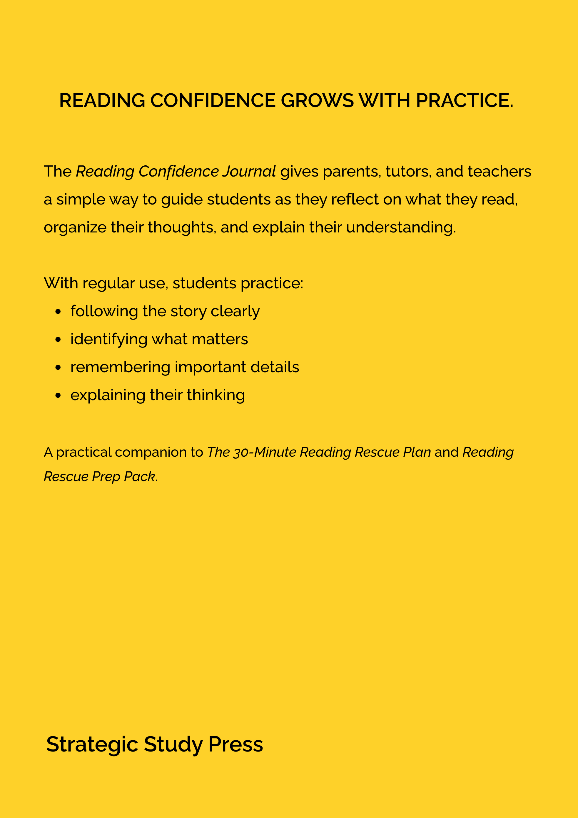 The Reading Confidence Journal